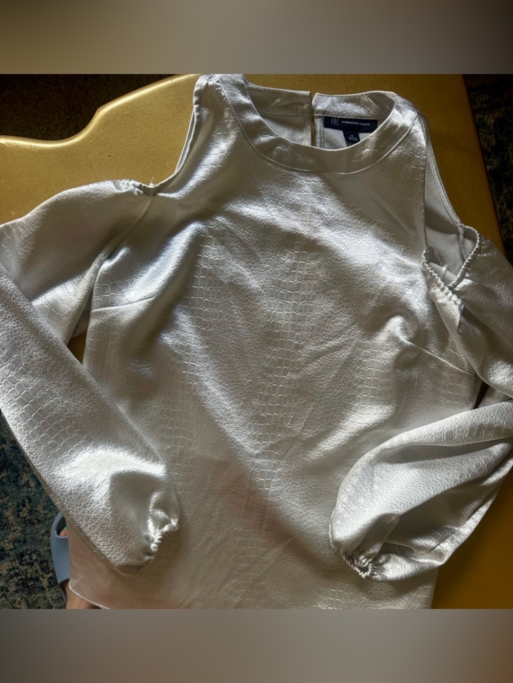 INC metallic long sleeve
